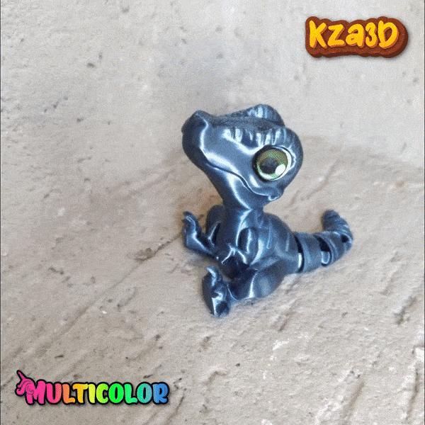 ARTICULATED BABY VELOCIRAPTOR – 3MF