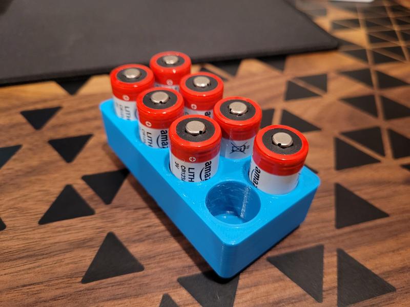 Gridfinity CR123 battery holder 8 qty