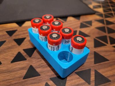Gridfinity CR123 battery holder 8 qty