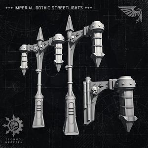 Imperial Gothic Streetlights – Imperium Scatter Terrain 40k