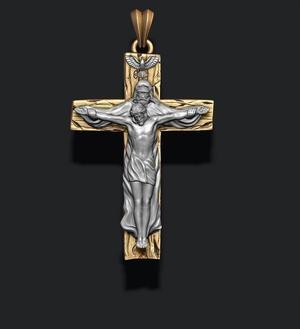 Jesus cross with God crucifixion pendant