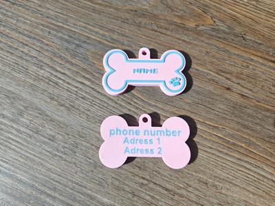 Dog Tags with name, phone and adress