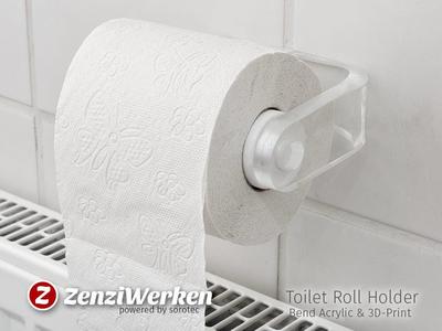 Toilet Roll Holder ‘Clear & Clean’