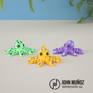 Octopus Articulated Figure Keychains