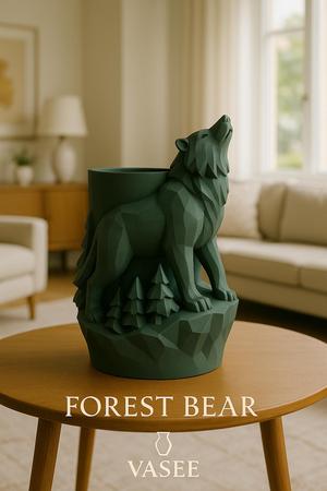 Vase Art – wolf organizer pot with primal elegance