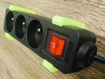 electrical power strip wall mount clip – new type