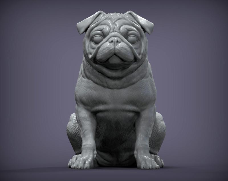 Pug for 3D printing