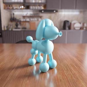 3D Puppy Dog Balloon V2 Toy as Stl File & Puppy Decorations, Puppy Party, 3D Print Files, Gift for Kids, 3D Printing, Puppy Toys