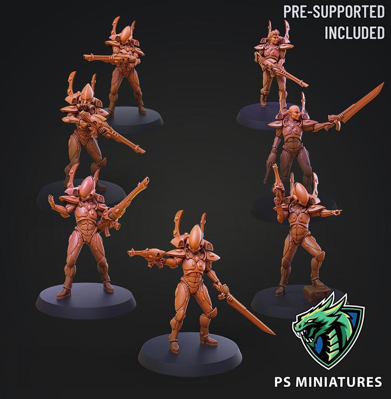 Space Elf Male Soldier Bundle – 40 variants
