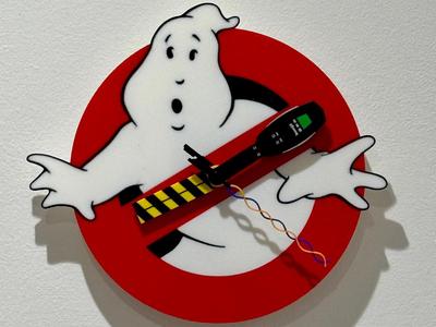 Ghostbusters "no ghost" logo clock