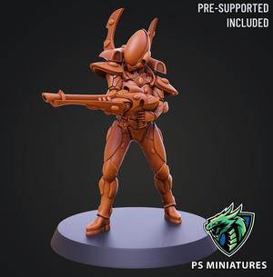 Space Elf Male Soldier Pose 5 – 8 Variants