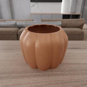 3D Pumpkin Planter as Stl File and Gift for Mom & Pumpkin Decor, 3D Printed Decor, 3D Printing, Desk Planter, 3D Print File, Cute Planter