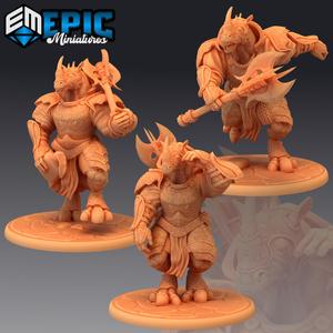 Rhino Folk Champion Set / Rhinofolk Warrior / Heavy Armor Soldier