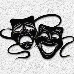 theater masks tragedy and comedy wall art mardi gras home decor