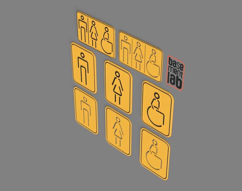Toilet Signs Collection – Male Female Disabled Pictograms
