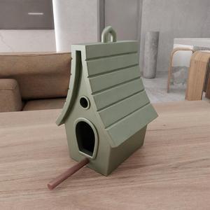 3D Futuristic Hanging Bird House as Stl File & Bird House Small, Garden Decoration, Bird Lover Gift, Birdcage, Custom Bird House