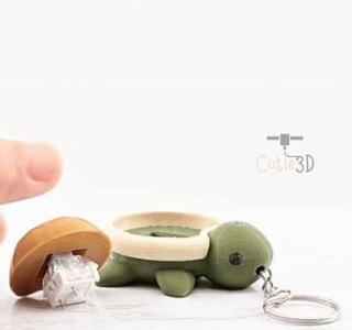 Cutie3D Fidget Clicker Adorable Turtle Keychain – Cute Backpack Keychain