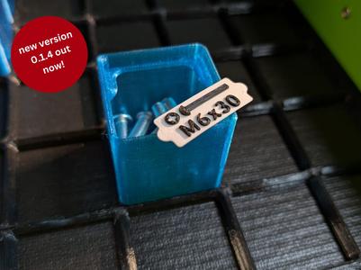 Swapfinity – Gridfinity Bins w/ Quick Swap Labels