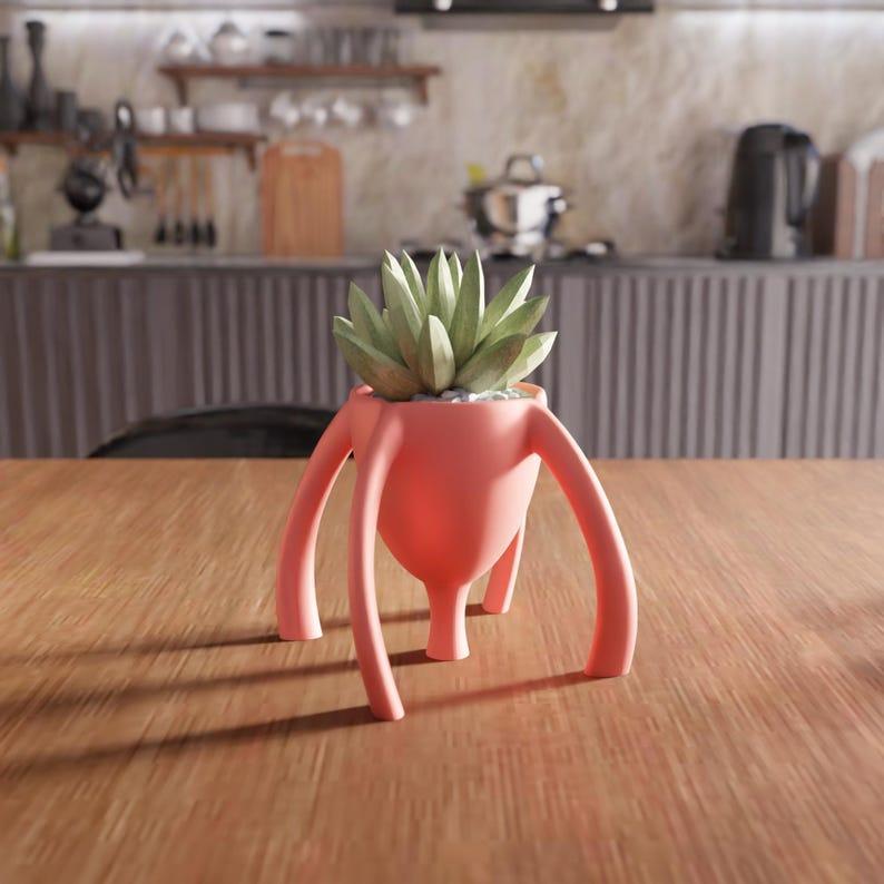 3D Small Desk Planter STL File - Cute Planter, Gifts for Her, 3D Printed, Digital File, Desk Planter, Indoor Decor