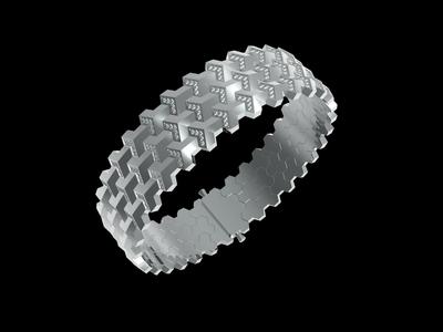Armored Cube Illusioned Bracelet with diamond