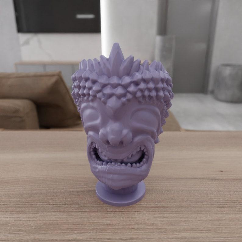 3D Hawaiian God Figure Vase as Stl File & One of a Kind, 3D Printed Decor, Flower Vase, Home Decor, Unique Vase, Desk Vase