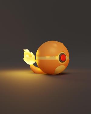 CharmaBall Charmander Themed Pokeball – Fan Art