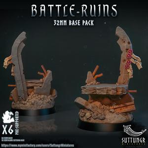 Base Pack – 32mm Battle Ruins – Pre-Supported