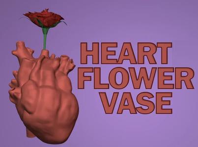 Heart flower vase
