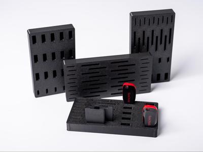USB and SD Card Holder Storage Organization System