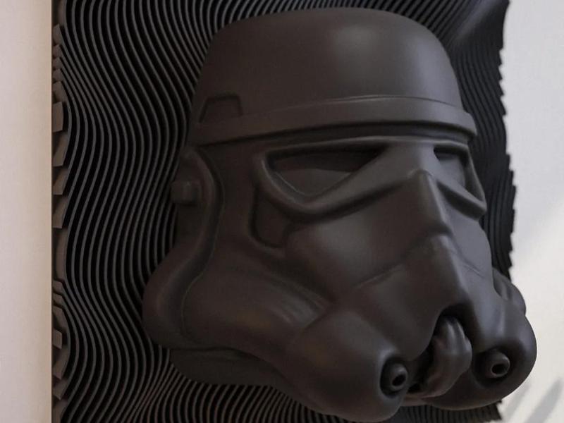 StormTrooper 3D Layered Wall Art – Star Wars Decor