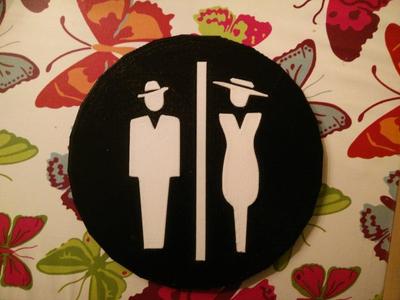 Classy Toilet Sign