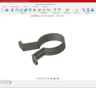 Downpipe Clip - 68mm Rainwater   