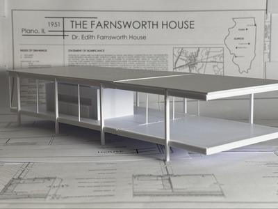 Farnsworth House – 1:100 – architectural model