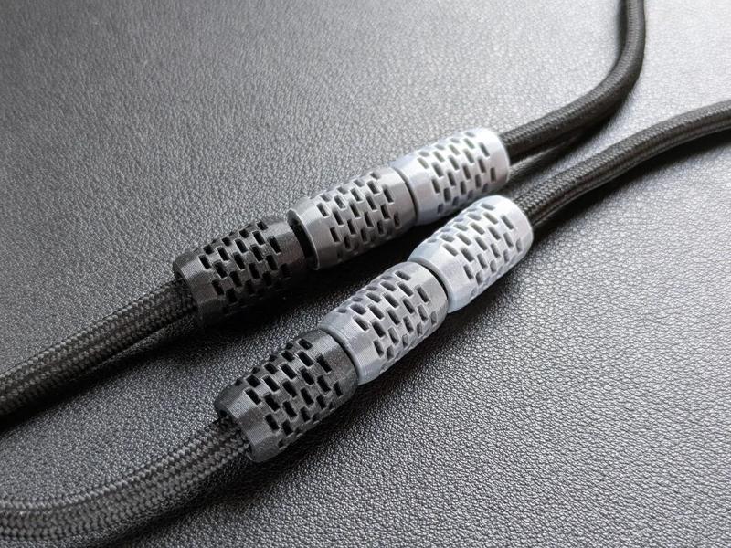 Grid Perforated Drawstring Beads