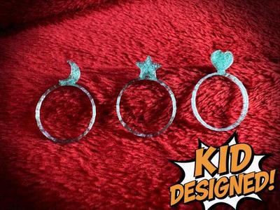 Kid Designed Rings: Magic Star, Heart and Moon