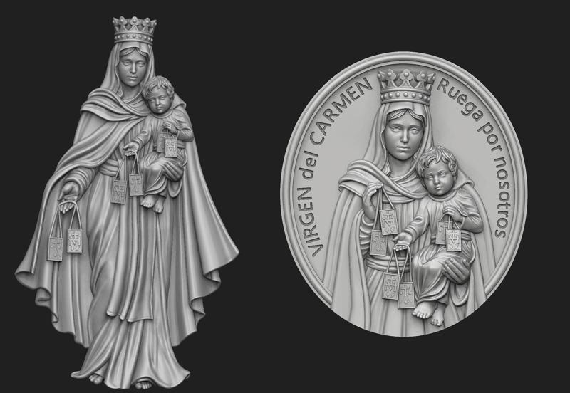 Virgen Del Carmen 3D Model Collection