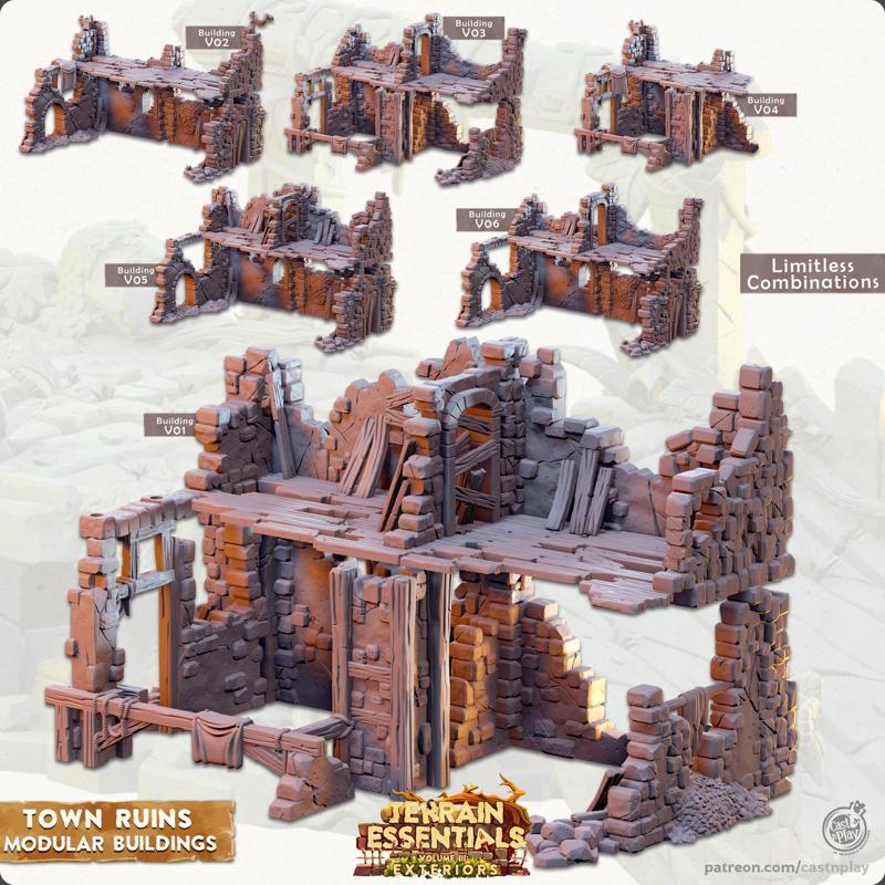 Town Ruins Set (Pre-Supported) - Terrain