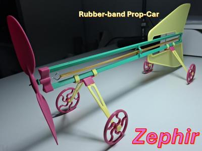 Wind-up Prop-car “Zephir”