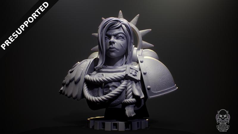 Female Space Commander Bust