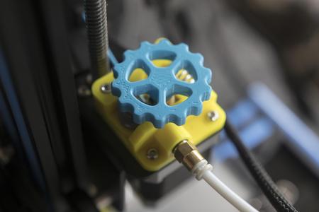 Manual Filament Feeder Extruder Gear Knob Mod for CR-10 and other Bowden 3D Printers