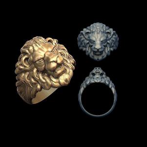 Lion head ring