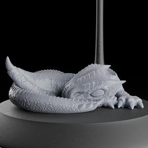 Chibi Tigrex Sleeping – Pen Holder & Figure – Monster hunter wilds