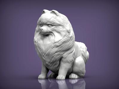 Pomeranian sculpture of dog