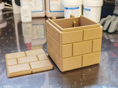 Mario Brick Storage Box 80*80mm (IKEA Pegboard & Desktop Version)