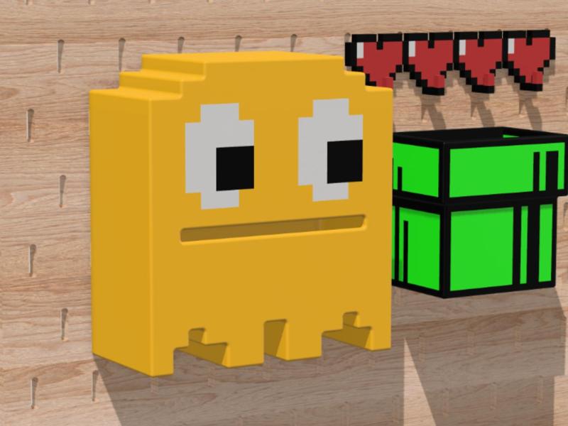 Pac-Man Tissue Box Compatible with IKEA SKÅDIS Pegboard