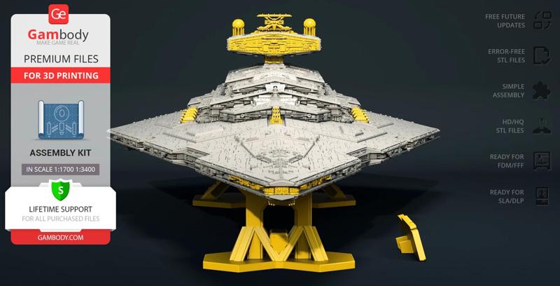Star Destroyer Add-On Kit  STL files for 3D Printing | Assembly Model