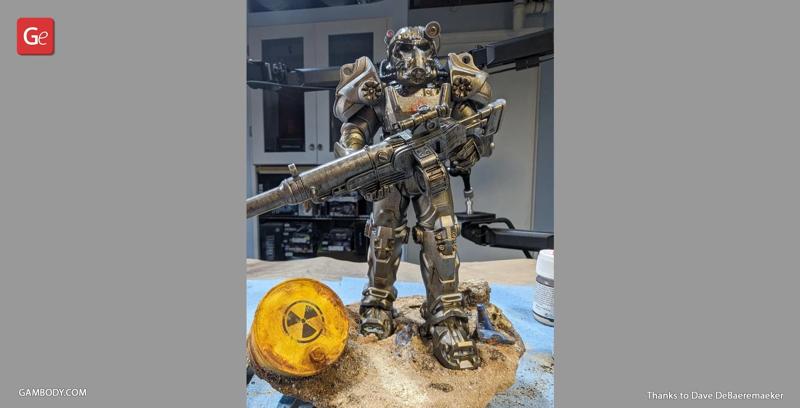 T-60 Power Armor Suit STL files for 3D Printing | Assembly Model