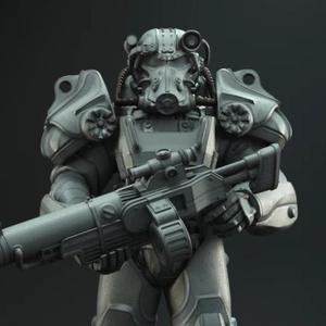T-60 Power Armor Suit STL files for 3D Printing | Assembly Model