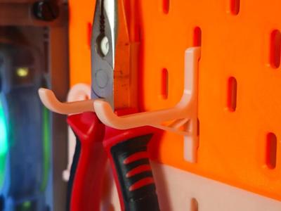 Pegboard hooks compatible with IKEA SKADIS pegboard