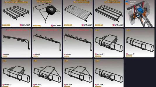 Hummer / Humvee Accessory ALL-in-ONE pack by [AN3DRC]